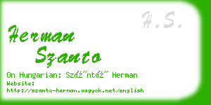 herman szanto business card